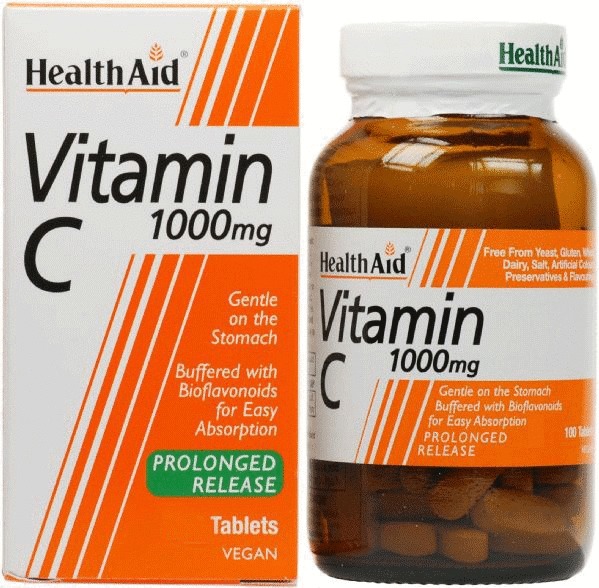 Health Aid Vitamin C Orange Βραδείας Αποδέσμευσης 1000mg 60tabs