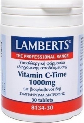 Lamberts Vitamin C Time 1000mg 30 ταμπλέ …
