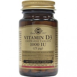 Solgar Vitamin D3 1000iu Chewable 100 μα …