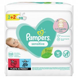 PAMPERS ΜΩΡΟΜΑΝΤΗΛΑ SENSITIVE 2+2 4x52τμ …