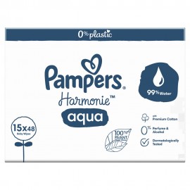 Pampers Harmonie Aqua Μωρομάντηλα 15x48τ …