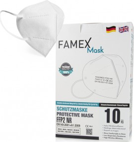 Famex Μάσκα Προστασίας FFP2 Λευκή 10τμχ