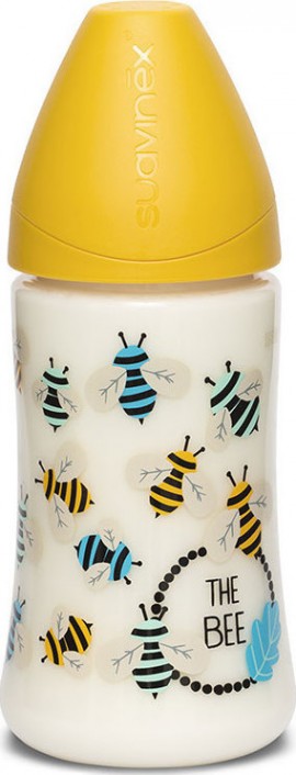 Suavinex Πλαστικό Μπιμπερό Bee Yellow 0m …