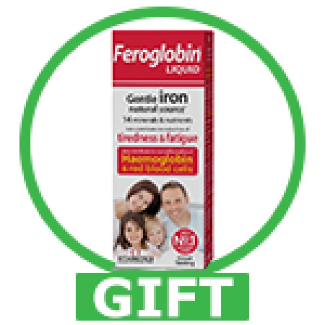 Vitabiotics Feroglobin Liquid Plus Gentle Iron Vit D Ginseng CoQ10 Συμπλήρωμα Διατροφής Σιδήρου 200ml