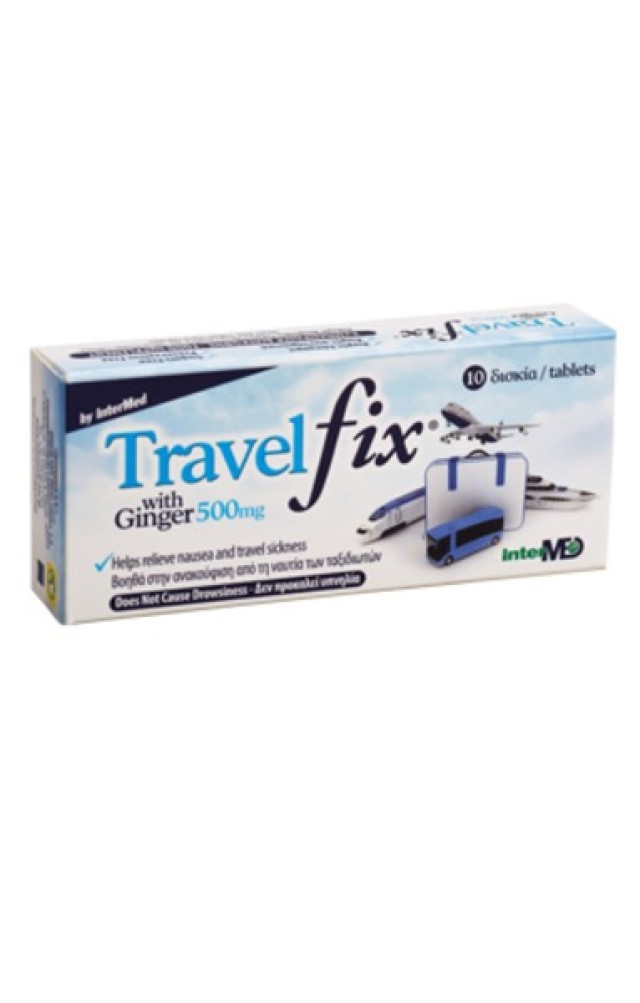 UNIPHARMA TRAVEL FIX WITH GINGER 500mg 10tabs