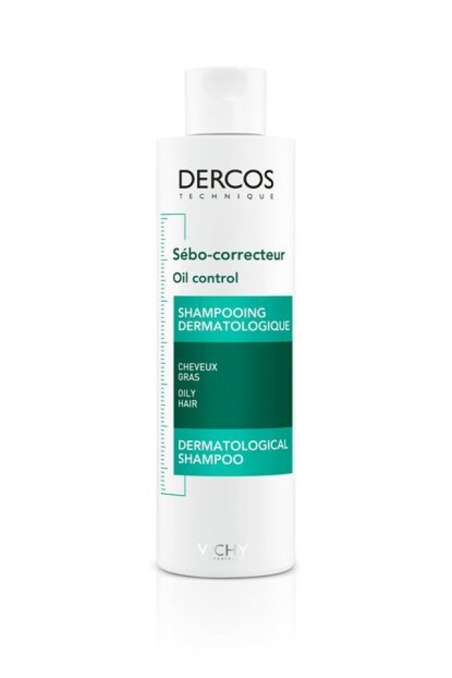 Vichy Dercos Oil Control Dermatological Shampoo Για Λιπαρά Μαλλιά 200ml