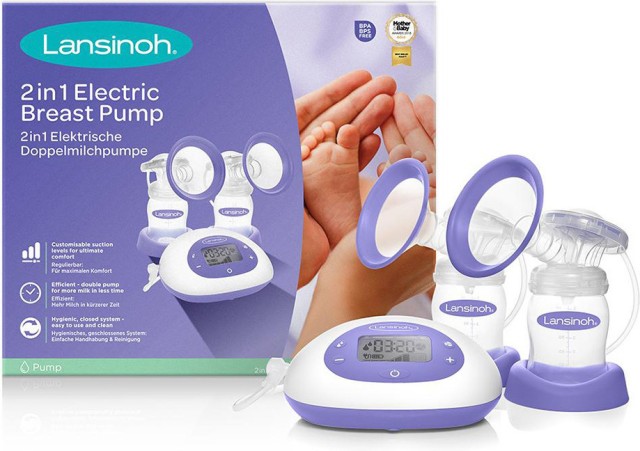Lansinoh 2 in 1 Electric Breast Pump Διπλό Ηλεκτρικό Θήλαστρο 2 Φάσεων 1τμχ