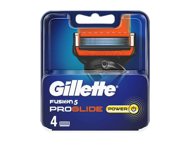 Gillette Fusion 5 Proglide Power Ανταλλακτικές Κεφαλές Ανδρικής Ξυριστικής Μηχανής Με 5 Λεπίδες Κατά Των Ερεθισμών 4τμχ