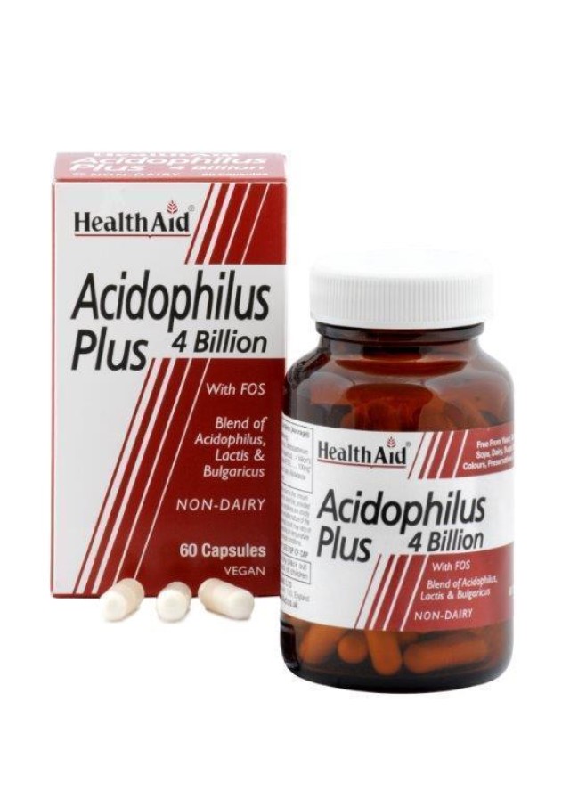 Health Aid Acidophilus Plus 4 Billion Προβιοτικά Για Την Υγιή Λειτουργία Του Εντέρου 60caps