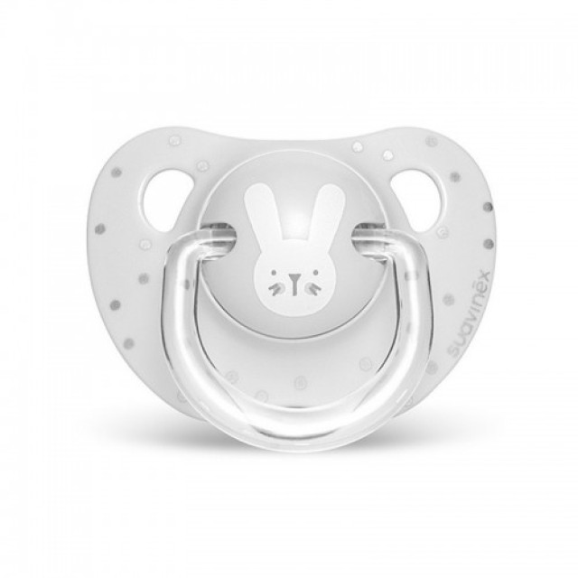 Suavinex Hyggie Ανατομική Πιπίλα Σιλικόνης Rabbit Grey 0-6m 1τμχ