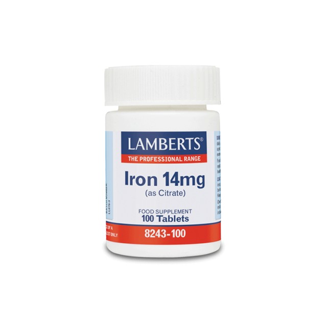 Lamberts Iron 14mg (Citrate) 100 ταμπλέτες