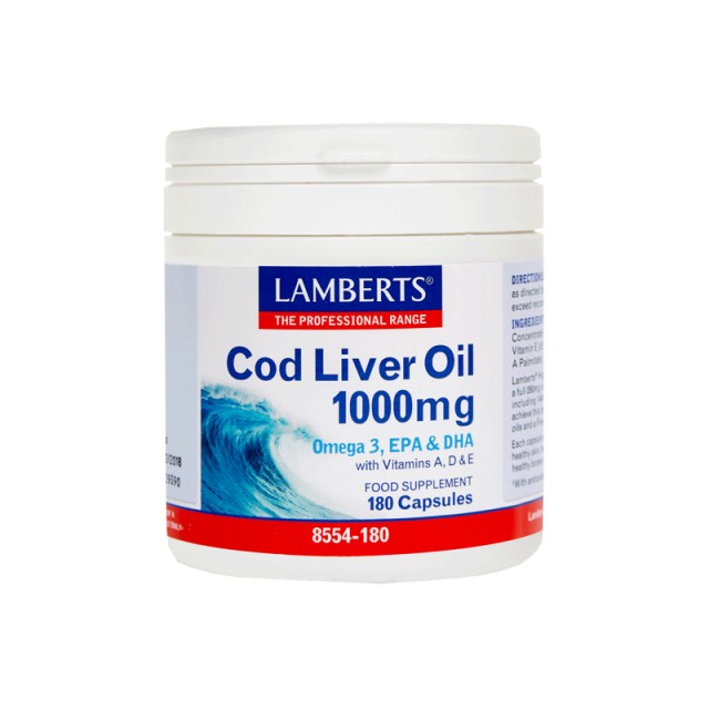 Lamberts Cod Liver Oil 1000mg 180 κάψουλες