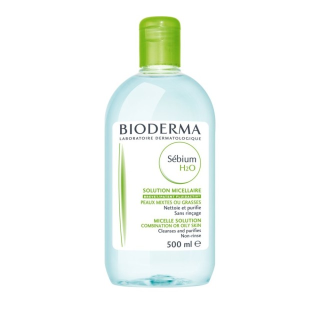 Bioderma Sebium H2O Διάλυμα Καθαρισμού & Ντεμακιγιάζ Προσώπου & Ματιών Για Μικτές/Λιπαρές Επιδερμίδες 500ml