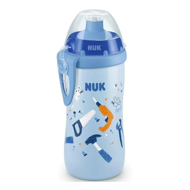 Nuk Junior Cup Παγουράκι με Καπάκι Push-Pull 18m+ Μπλε 300ml Nr.10.255.408, 1τμχ
