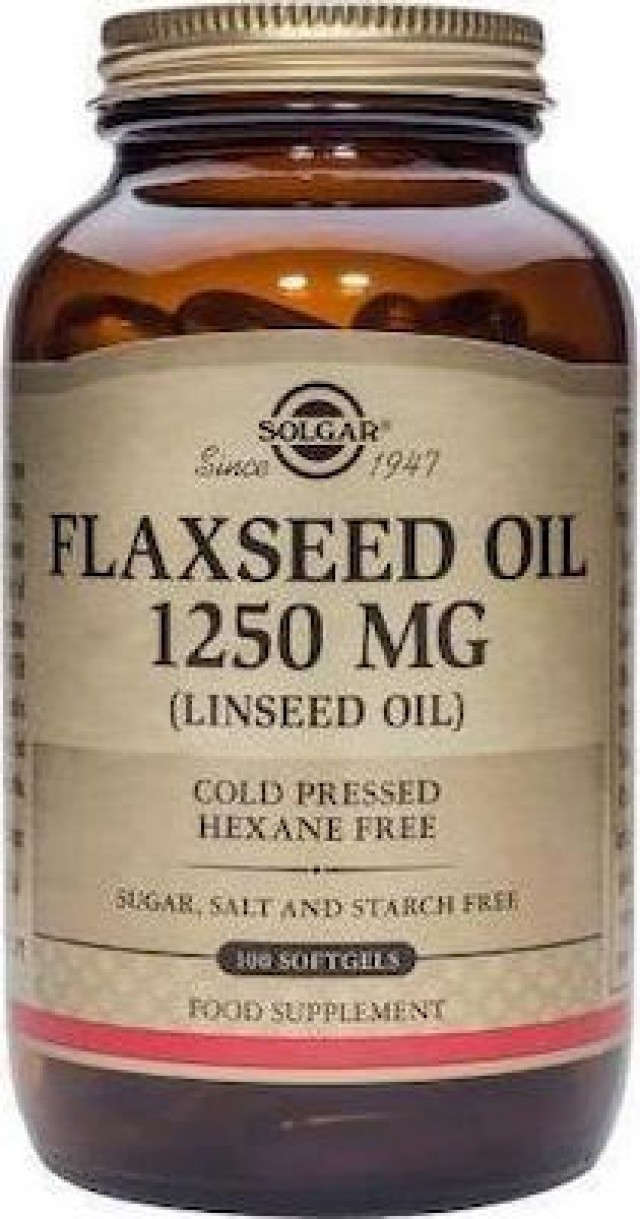 Solgar Flaxseed Oil (Linseed Oil) 1250mg 100 μαλακές κάψουλες