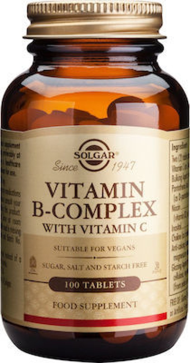 Solgar B-Complex with Vitamin C 100 ταμπλέτες