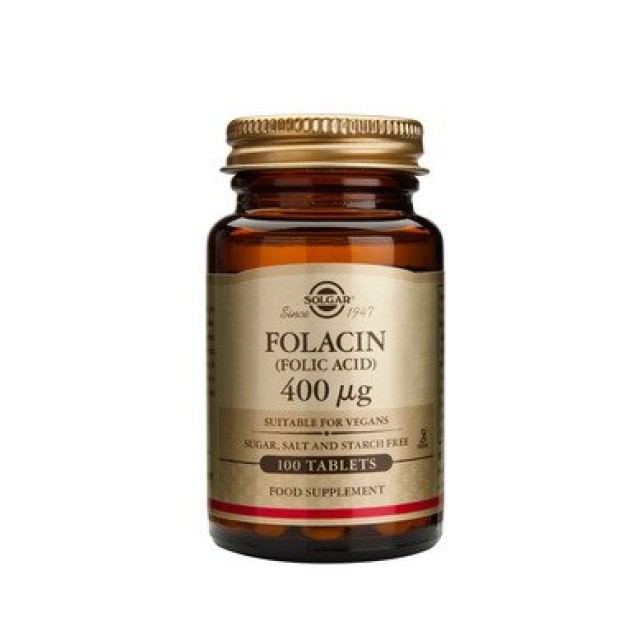 Solgar Folic Acid 400mg 100 ταμπλέτες