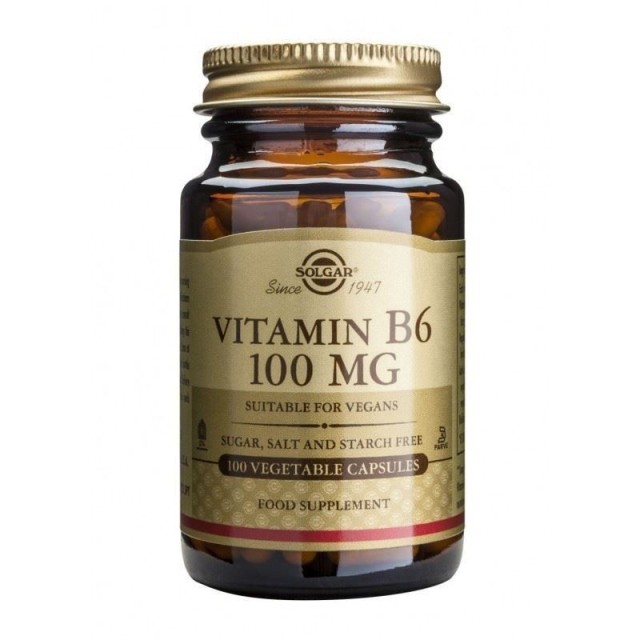 Solgar Vitamin B6 100mg 100 φυτικές κάψουλες