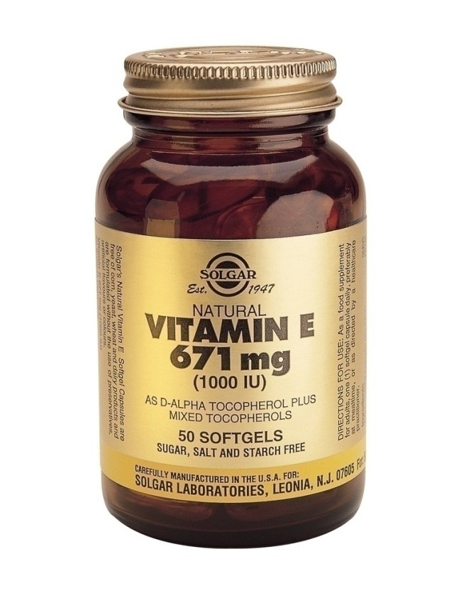 Solgar Vitamin E 671mg (1000iu) 50 μαλακές κάψουλες