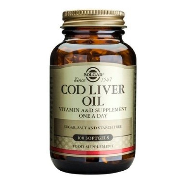 Solgar Cod Liver Oil 100 μαλακές κάψουλες