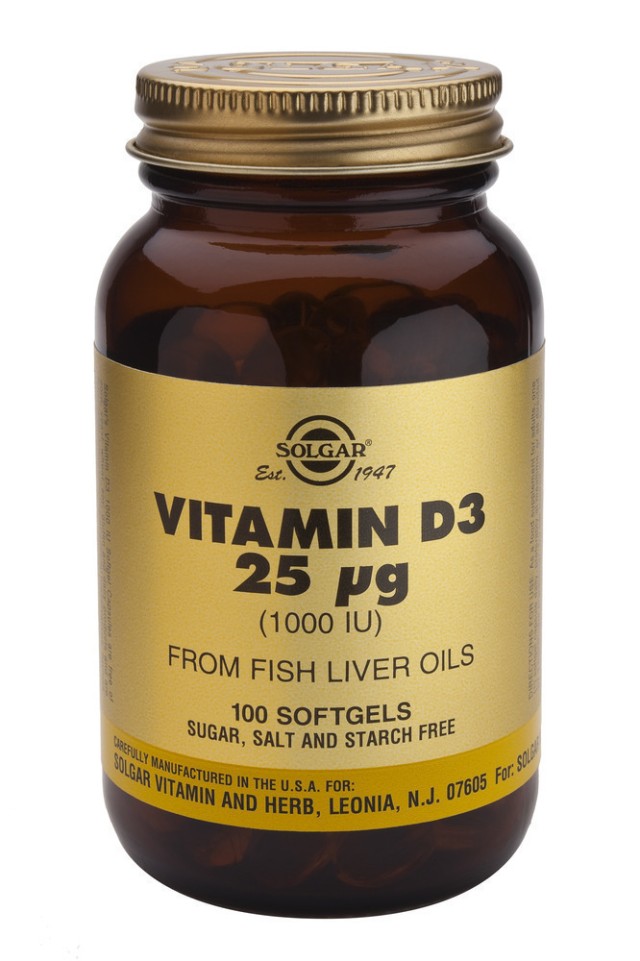 Solgar Vitamin D3 1000 IU (25μg) 100softgels