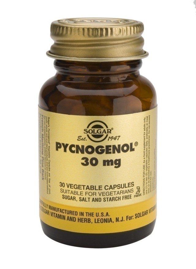 Solgar Pycnogenol 30mg 30 φυτικές κάψουλες