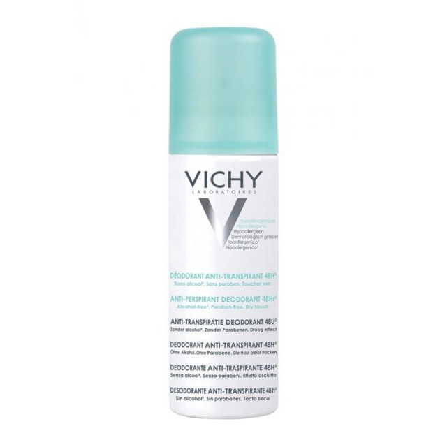 Vichy 48hr Anti-perspirant Deodorant Spray Κατά των Λευκών & Κίτρινων Λεκέδων 125ml