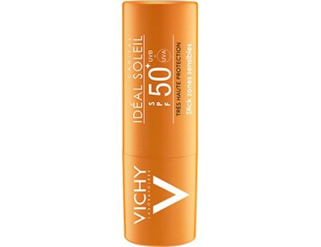Vichy Ideal Soleil Stick For Sensitive Areas Αντιηλιακό Στικ Για Ευαίσθητες Ζώνες SPF50+ 9gr