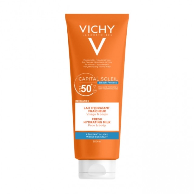 Vichy Capital Soleil Invisible Hydrating Protective Milk SPF50+ Ενυδατικό Αντηλιακό Γαλάκτωμα Προσώπου & Σώματος 300ml