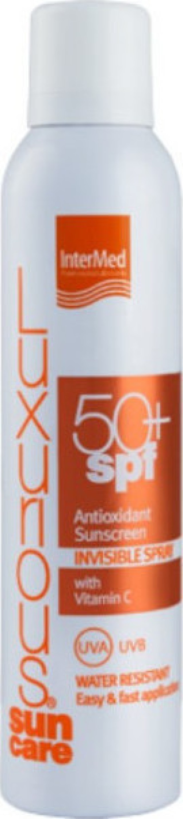 Intermed Luxurious Sunscreen Invisible SPF50 Body Spray Αντιηλιακή Προστασία 200ml