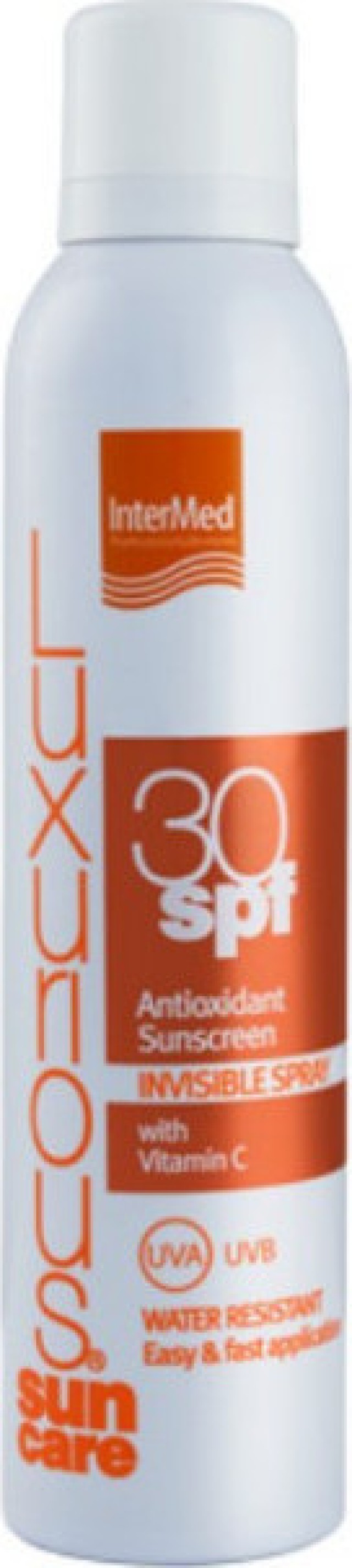 Intermed Luxurious Sunscreen Invisible SPF30 Body Spray Αντιηλιακή Προστασία 200ml