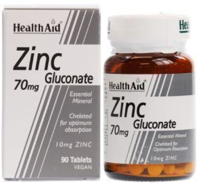 Health Aid Zinc Gluconate 70mg 90tabs