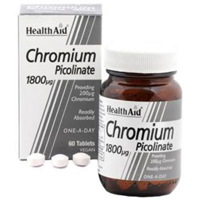 Health Aid Chromium Piccolinate 1800μg 60tabs