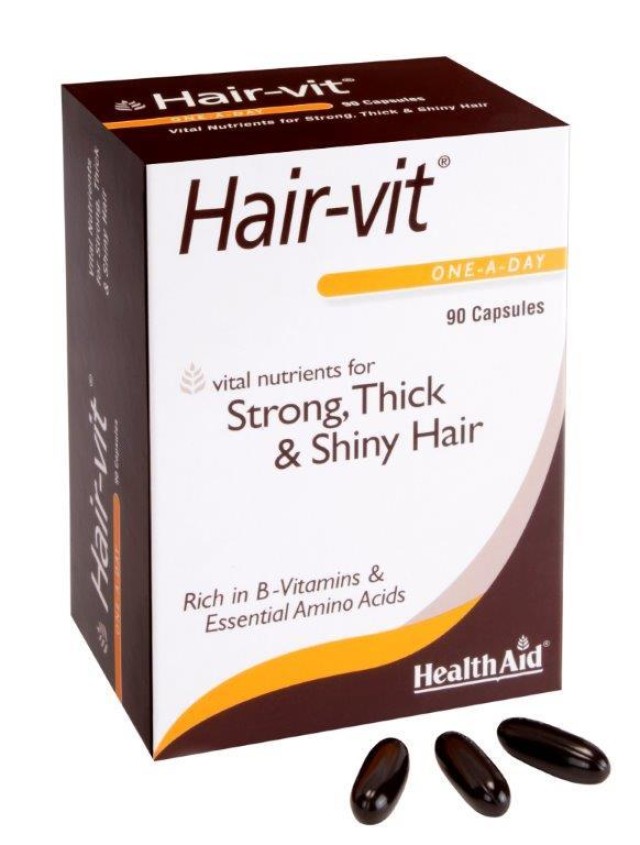 Health Aid Hair Vit Συμπλήρωμα Διατροφής Για Υγιή Μαλλιά 90caps