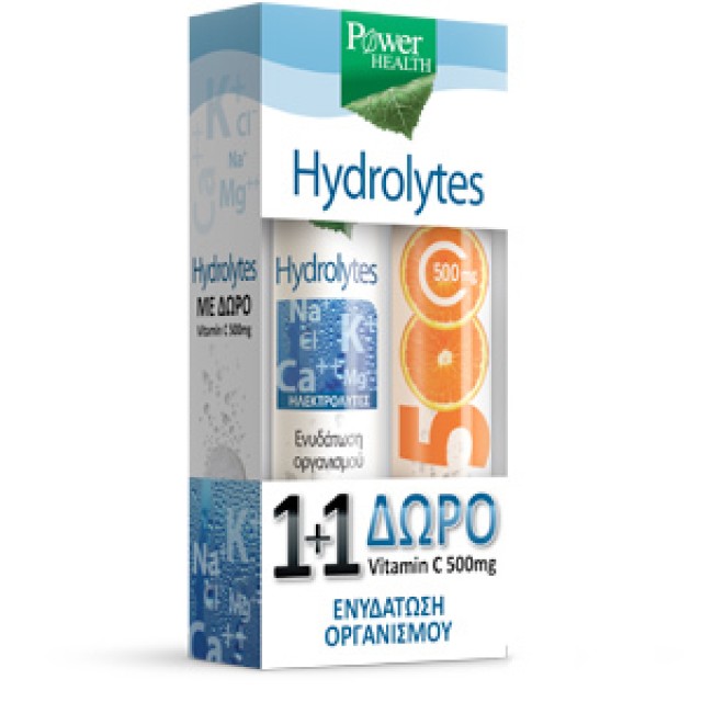 Power Health Promo Hydrolytes Με Γεύση Λεμόνι 20tabs & Δώρο Vitamin C 500mg 20tabs