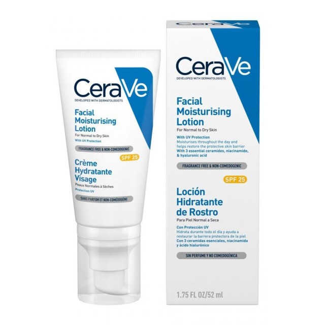 Cerave Facial Moisturizing Lotion Ευνδατική Κρέμα Προσώπου SPF25 52ml