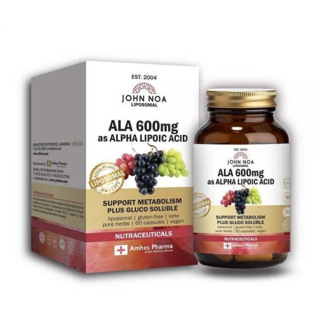 John Noa Liposomal ALA 600mg as Alpha Lipoic Acid 60caps