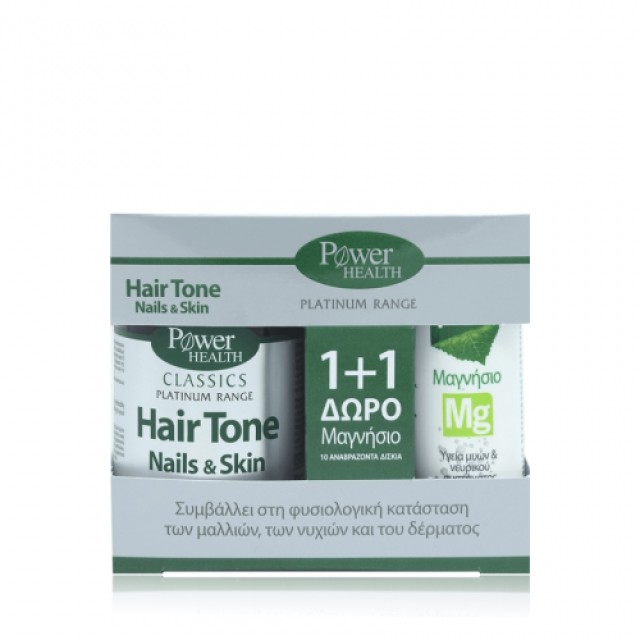 Power Health Classics Platinum Range Hair Tone Nails & Skin 30caps Με Δώρο Μαγνήσιο 10 Αναβράζοντα Δισκία