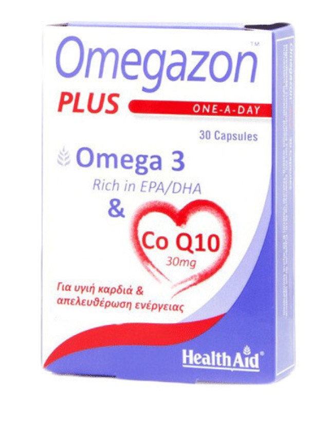 Health Aid Omegazon Plus Omega 3 & CoQ10 30caps