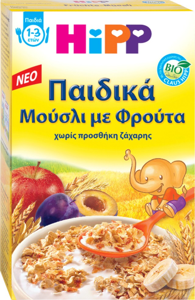 HIPP ΜΟΥΣΛΙ ΜΕ ΦΡΟΥΤΑ 200gr