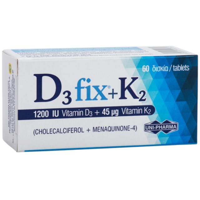 D3 FIX 1200iu+K2 45μg 60tabs