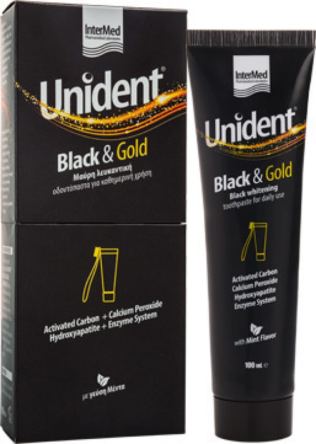 Intermed Unident Black & Gold Οδοντόκρεμα 100ml