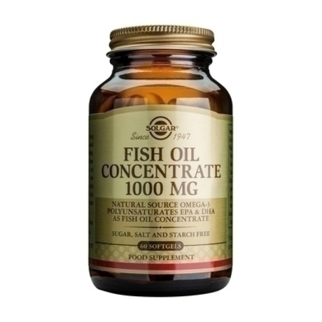 Solgar Fish Oil Concentrate 1000mg 60 μαλακές κάψουλες