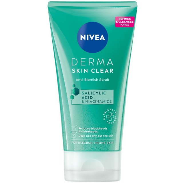 Nivea Derma Skin Clear Anti Blemish Scrub Προσώπου Κατά Των Πόρων 150ml