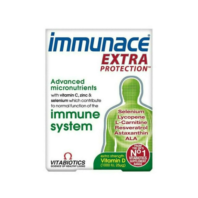 Vitabiotics Immunace Extra Protection Συμπλήρωμα Για Την Ενίσχυση Του Ανοσοποιητικού 30tabs