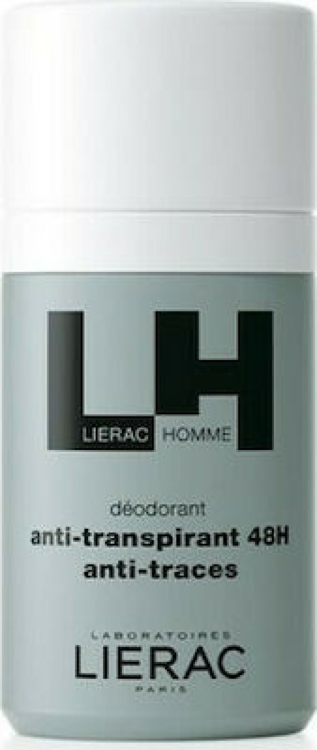 Lierac Homme Deodorant 48h Ανδρικό Αποσμητικό Με 48ωρη Δράση Κατά Του Ιδρώτα Χωρίς Ίχνη 50ml