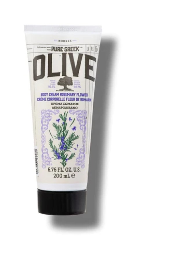 Korres Pure Greek Olive Body Cream Rosemary Flower Κρέμα Σώματος Δενδρολίβανο Ελαιώνας Κρήτης 200ml