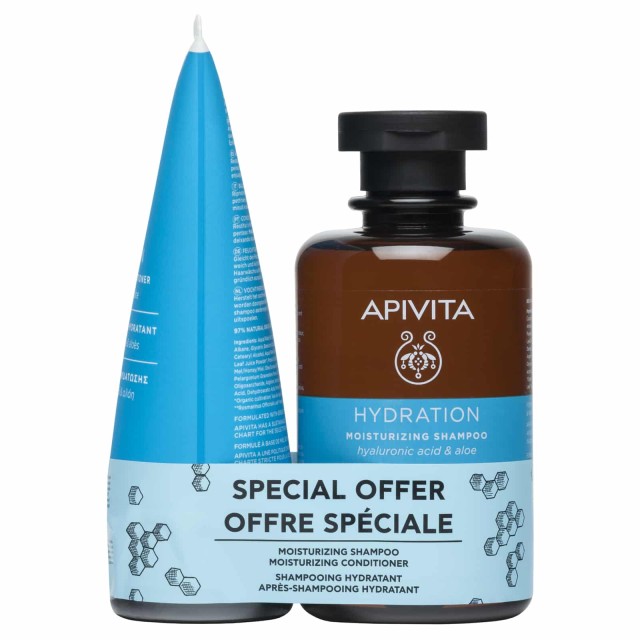 Apivita Promo Ενυδάτωση Σαμπουάν Υαλουρονικό & Αλόη 250ml & Conditioner 150ml