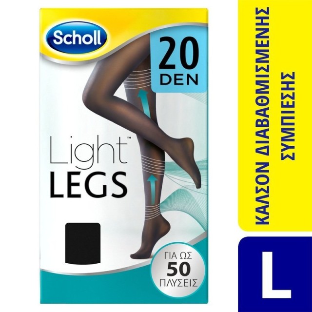 SCHOLL LIGHT LEGS 20 DEN BLACK L 1ζεύγος