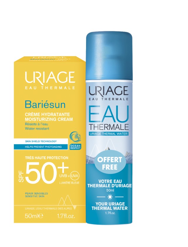 Uriage Promo Bariesun Moisturizing Cream SPF50 50ml + Δώρο Eau Thermale Water 50ml